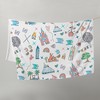 Fuzzy Disney Parks Sketch Throw Blanket: Walt Disney World Throw Blanket for Cozy Nights