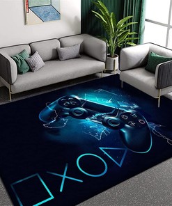 Galaxy Blue Sofa Mats Gaming Rug for Game Room Decor