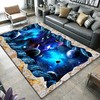 Galaxy Starry 3D Optical Illusion Rug - Transporting Your Living Room and Bedroom into a Mystic Space Odyssey