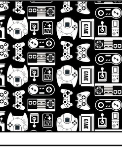 Game 6 Design for Personalized Game Rug with Game Controller Decoration for Boy's Bedroom Living Room