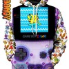 Game Boy All Over Print Zip Up Hoodie Men