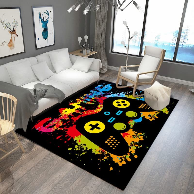 Game Controller Area Rug - Non-Slip Gaming Carpet with Fun Pattern for Boys or Teens Perfect Home Decor for Gamer Room - Image 3