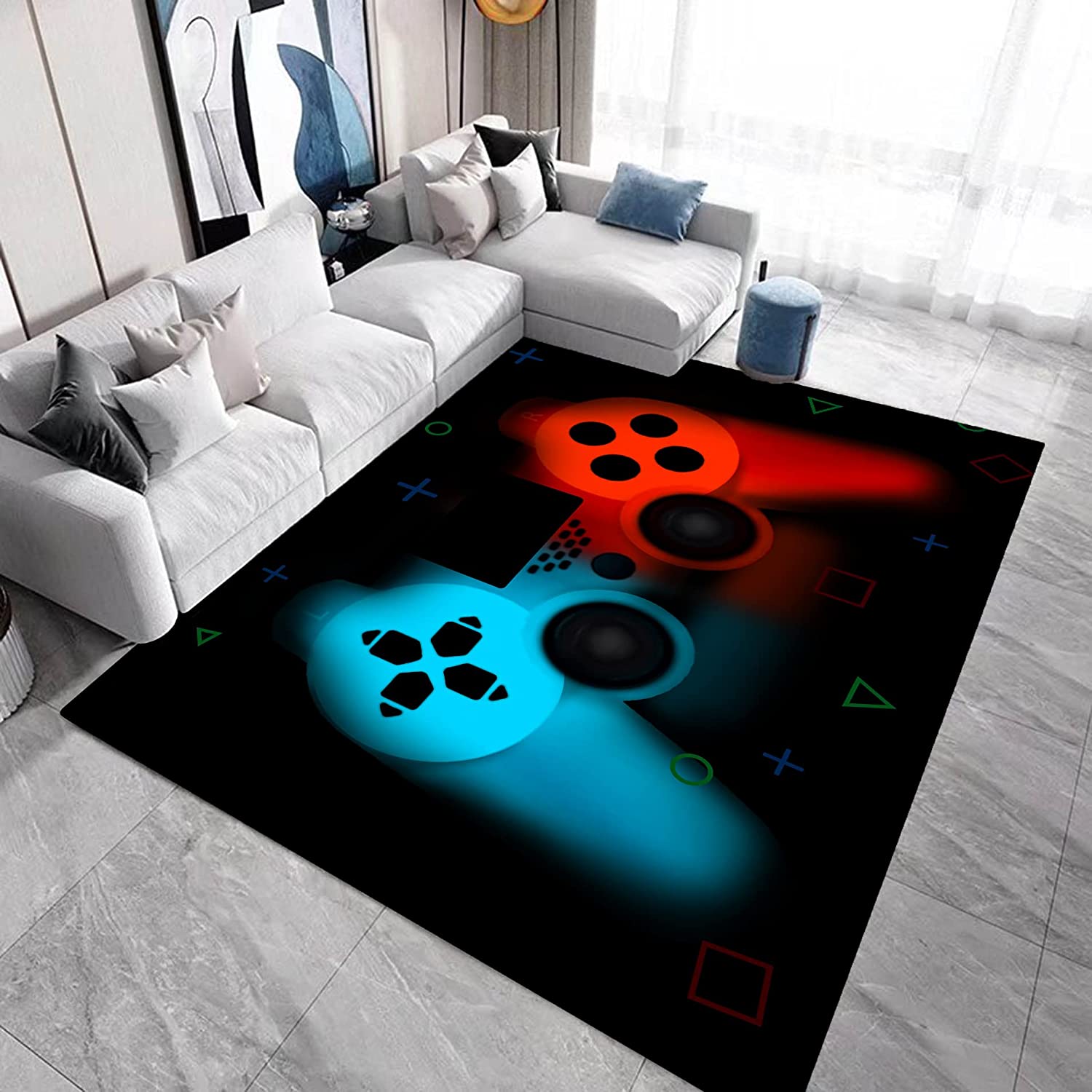 Game Controller Modern Area Rug - Non-Slip Gaming Carpet for Living or Bedroom Fun Home Decor for Gamers - Image 2