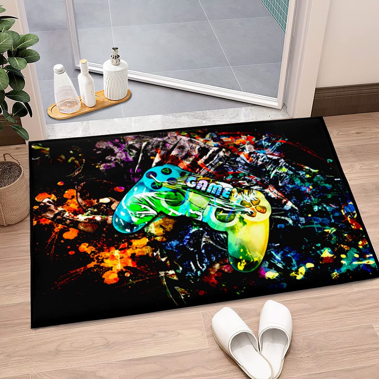 Game Graffiti Art Design Cool Home Decor Carpet with Gaming Area Rugs - Image 2