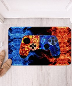 Game Joysticks Kitchen Mat for Boys with Beehive Print - Check out This Teens Gaming Honeycomb Area Rug