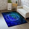 Game Loading Gamepad Floor Rug - Blue Polyester Carpet for Boys Room/Game Room