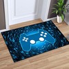 Game Room Rugs for Boys - Blue Galaxy Game Loading Gamepad Printed Rug for Living Room/Bedroom - Entryway Carpet