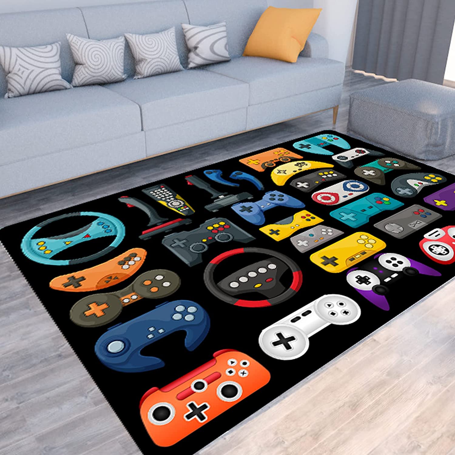 Game Rug Teen Boys Carpet with Game Controller Decoration for Gaming Area Rugs (Game 4) - Image 2