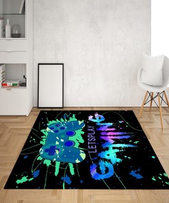 Game Video Gaming Pattern Area Rugs - Add a Fun Touch to Your Bedroom & Living Room Decor