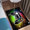 Game Video Gaming Pattern Area Rugs, Perfect for Boy's Bedroom and Living Room Floor, Colorful Polyester Mat