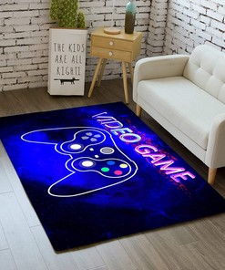 Game Video Gaming Pattern Black Kitchen Rugs - Bedroom, Living Room or Sitting-Room Mat