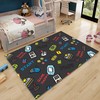 Game-Themed Area Rug with 3D Printed Gamerpad Style for Boys' Bedroom and Living Room