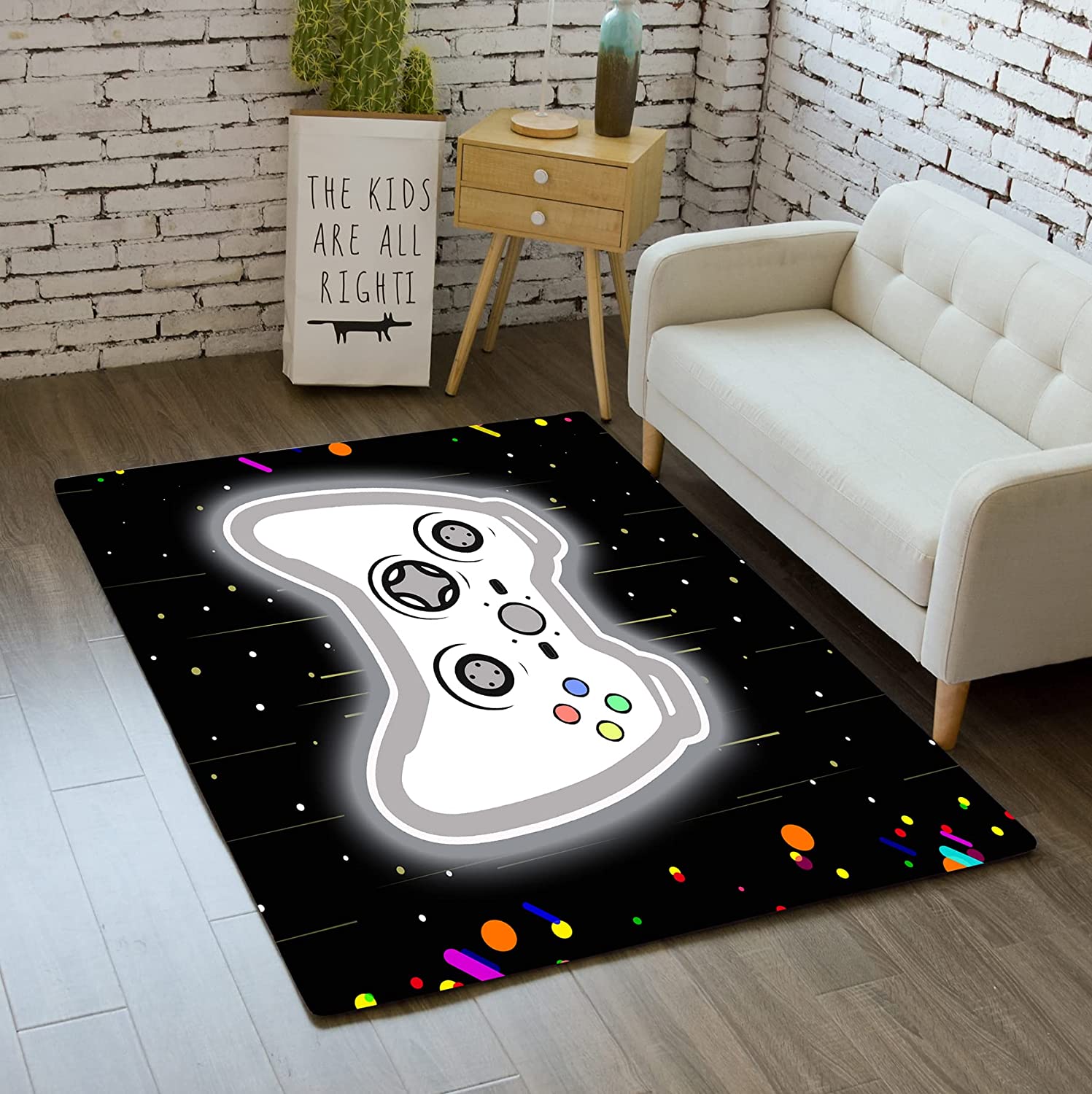 Gamepad Area Rug for Video Gamers - Floor Mats for Boys Rooms - Image 2