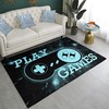 Gamepad Area Rugs for Gamer Floor - Red and Black Rugs for Boys' Gaming Bedroom