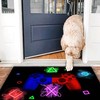 Gamepad Black Gaming Pattern Boys Rugs with Sofa Floor Mat