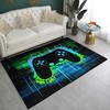 Gamepad Controller Rugs with Standing Floor Pad Yoga Mat for Cool Game Room Themed Gamer Rugs