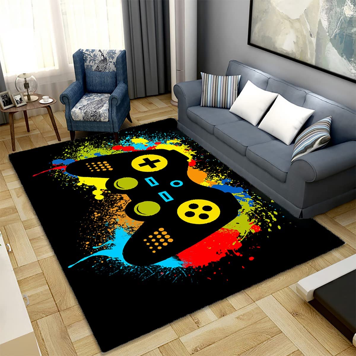 Gamer Area Rug Floor Carpet for Leisure/Living/Bedroom/Game Room Decor - Image 3