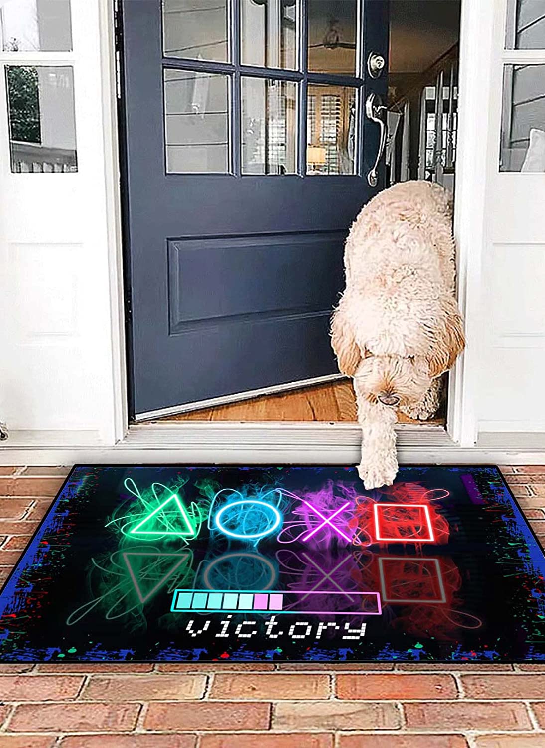 Gamer Area Rugs for Boys Bedrooms - Non-Slip Crystal Floor Mats for Home Decor and Exercise - Image 3
