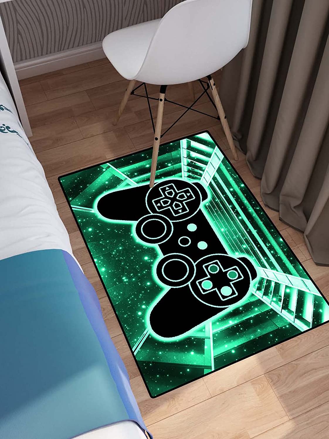 Gamer Home Decor Printed Carpet - Large Game Controller Rugs for Boy's Bedroom/Living Room - Floor Mats - Image 2