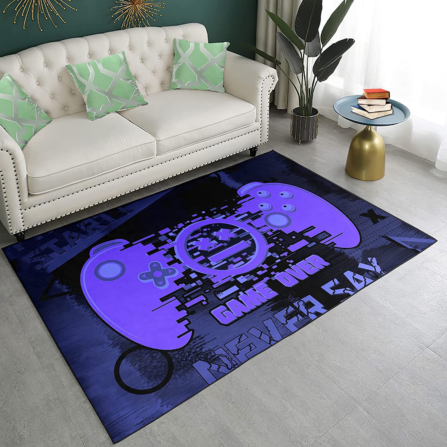 Gamer Level Up Floor Rugs for Living Room or Boys' Bedroom - Gaming Decor Sofa Floor Mats - Image 2