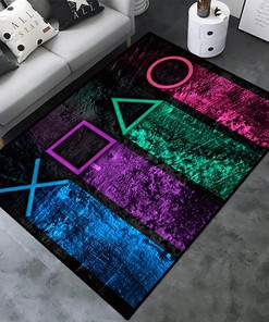 Gamer Rug for Bedroom: Large Non-Slip Polyester Mat for Personalized Home Decor in Video Game Enthusiasts' Room