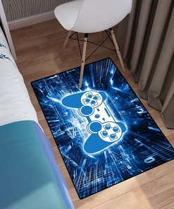 Gamer Rugs for Bedroom Boys - Video Gaming Rug Controller Carpet - Large Non-Slip Game Area Rug
