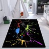 Gamer Rugs for Bedroom - Non-Slip Comfy Floor Mat - Crystal Velvet Gamer Rug Indoor Floor Sofa Rugs