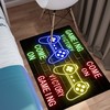 Gamer Teens Gamepad Black Cool Floor Rug for Gaming Area Rugs