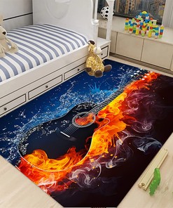 Gaming Area Rug Fluorescence Gamepad with Non Skid Playroom Crystal Polyester Sofa Floor Chair for Gamer Room
