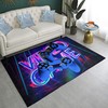 Gaming Area Rug for Teens/Adults - Blue 3D Gamepad Rug for Bedroom/Living Room