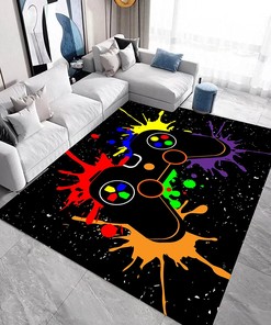 Gaming Area Rugs for Boys with Non-Slip Game Controller Gaming Rug