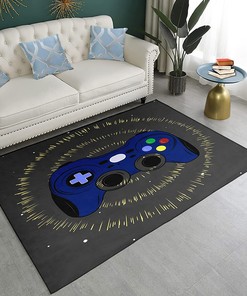 Gaming Area Rugs for Gamer Room - Gamepad Carpet for Living Room or Bedroom