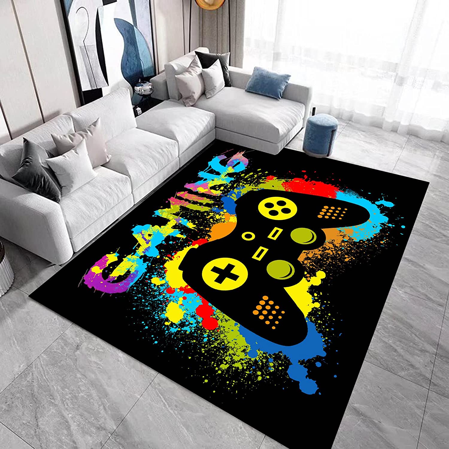 Gaming Art Modern Area Rugs - Perfect for Living Room and Bedroom Decor