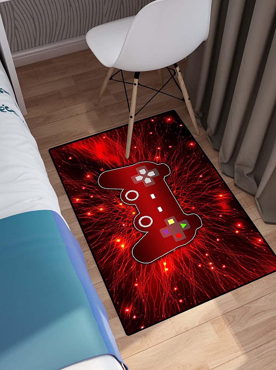 Gaming Carpets - Red Gamepad Area Rugs for Boys Bedroom/Living Room - Image 2