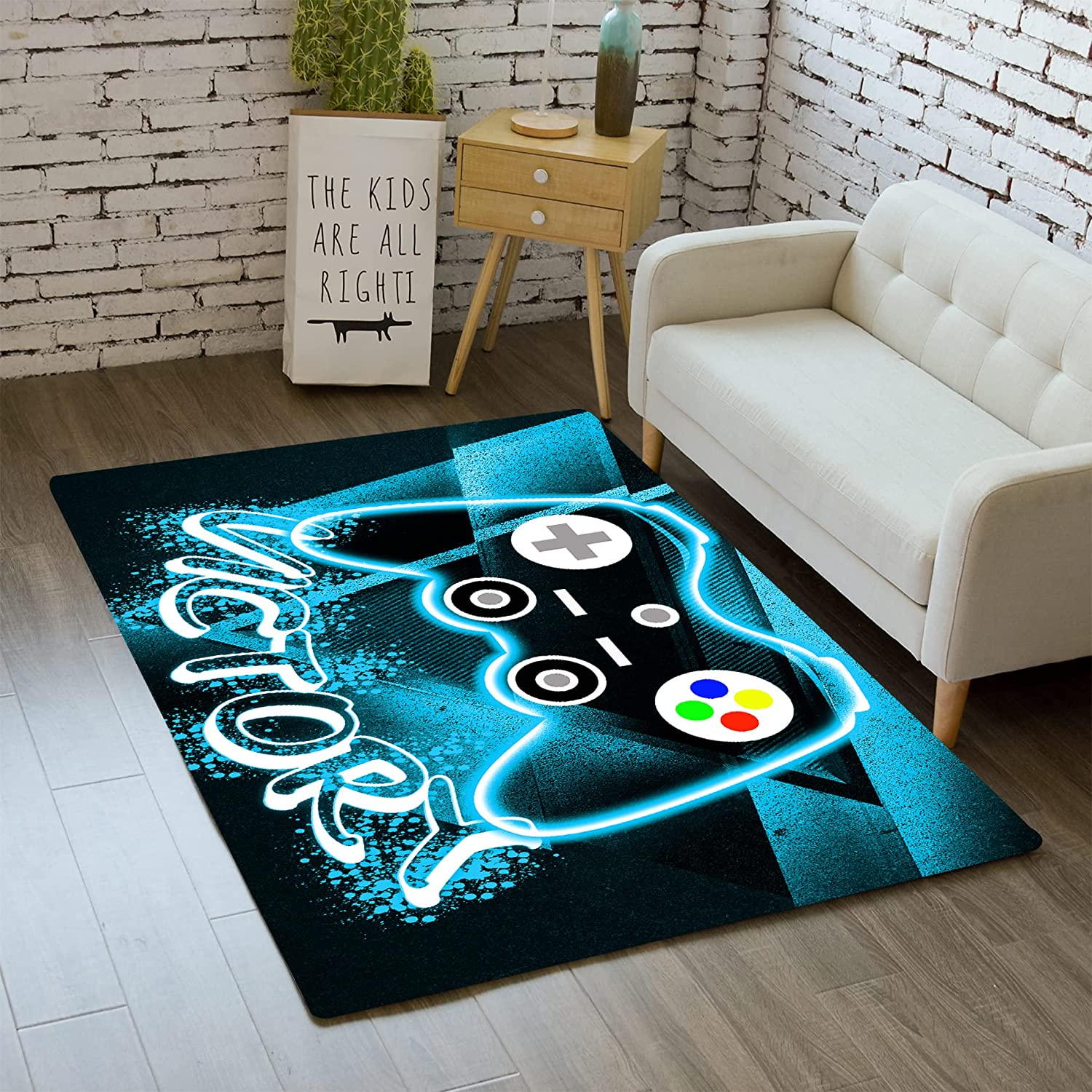 Gaming Carpets for Cool Game Style Home Decor Controller Gamepad Doormats with Large Game Room Rug - Image 2