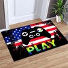 Gaming Carpets for Living Room Floor Mats with Modern Black Floor Polyester Mat and Video Game Area Rugs