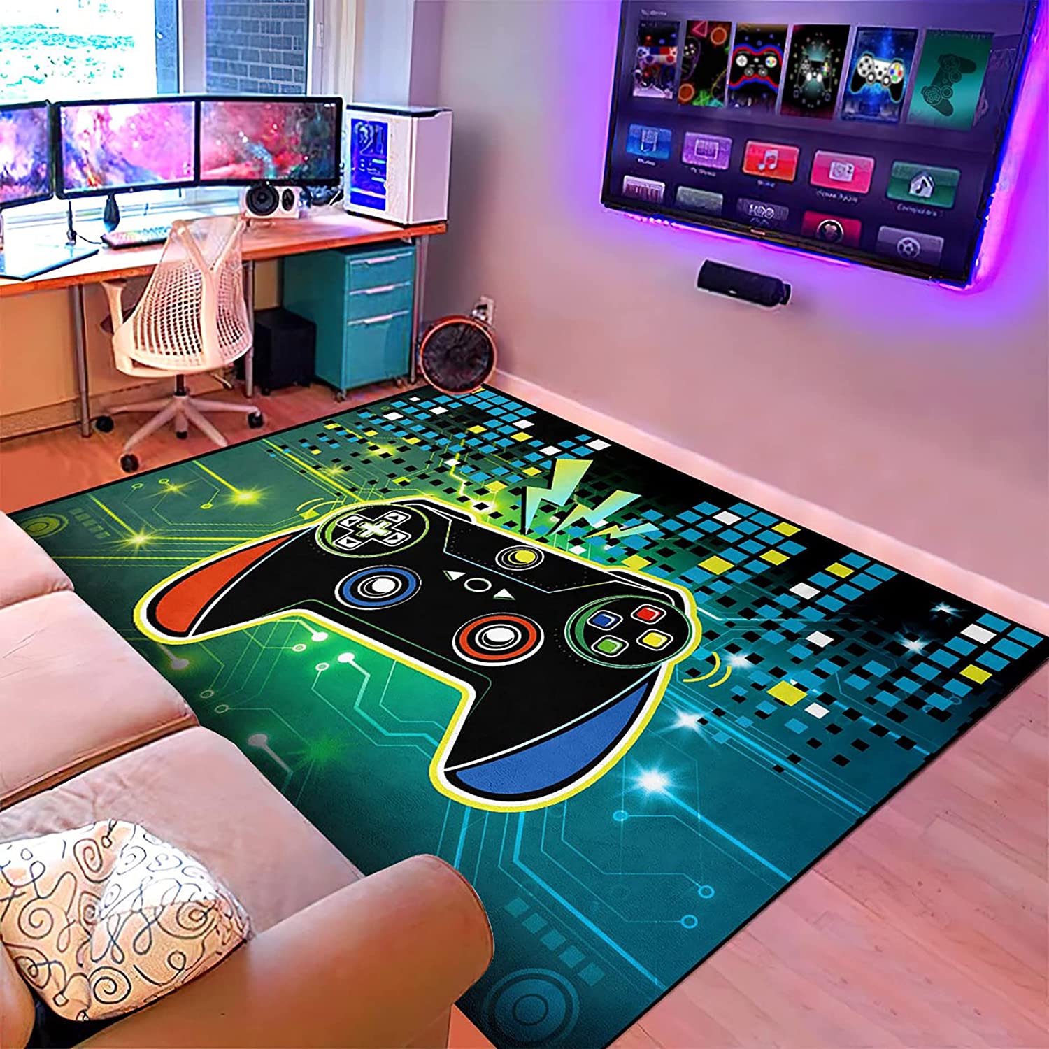 Gaming Floor Mat for Boys and Men's Game Room or Kitchen - Image 3