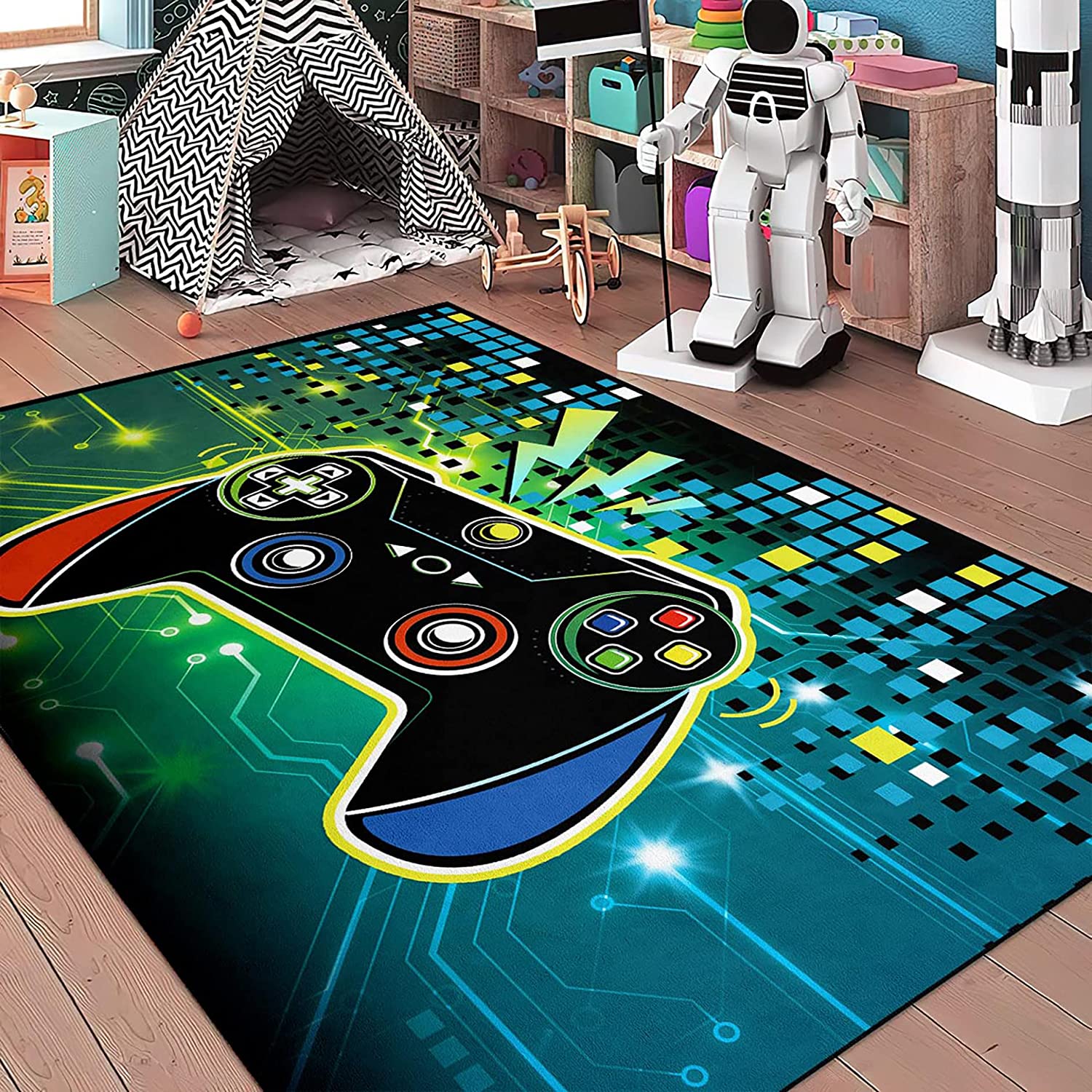 Gaming Floor Mat for Boys and Men's Game Room or Kitchen - Image 4