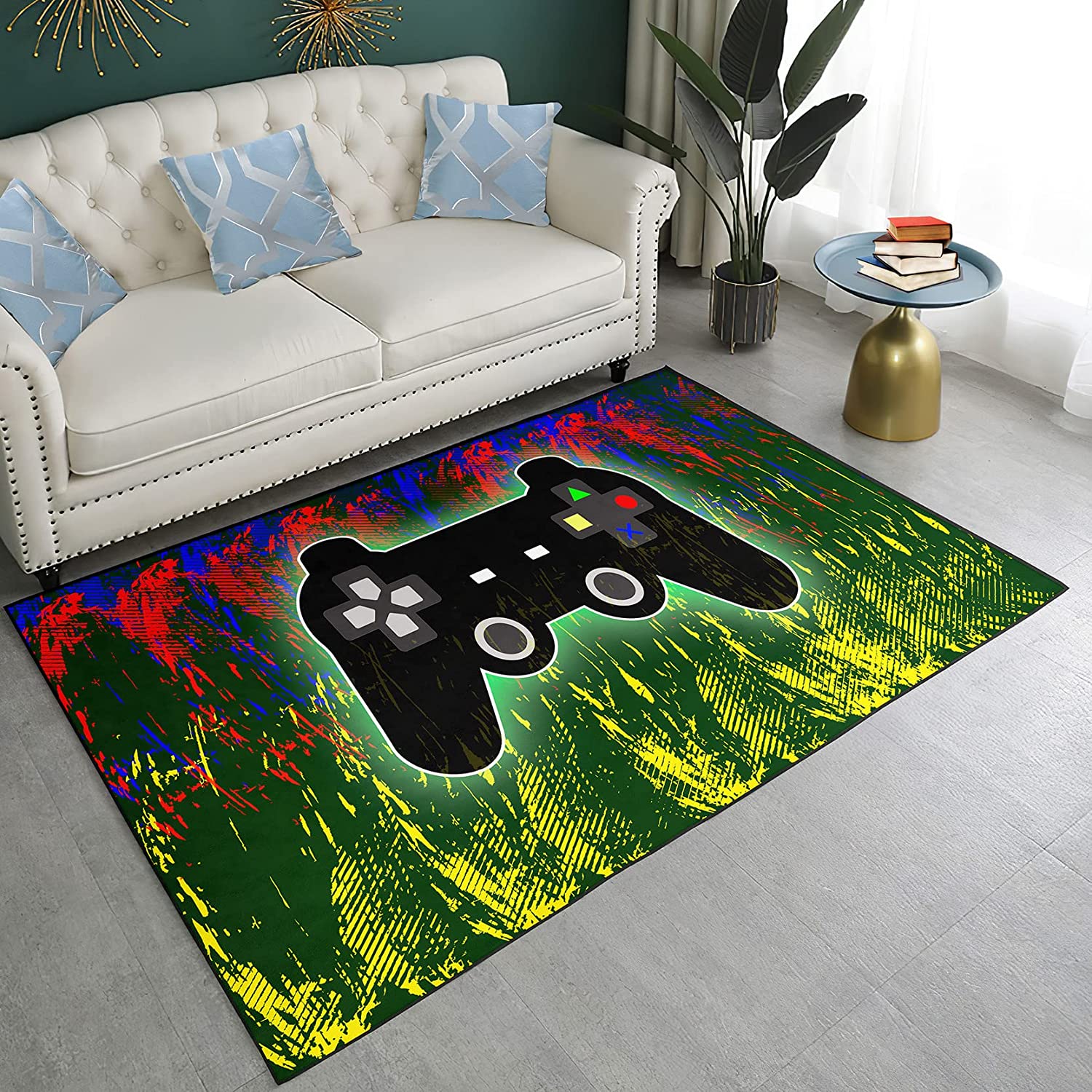 Gaming Rug for Kids Boys - 3D Printed Large Area Rug for Game Room - Image 2