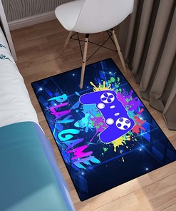 Gaming Rugs for Boy's Bedroom - Gamer Style Carpets - Personalized Gamepad Controller Rugs - Add Fun to Your Space