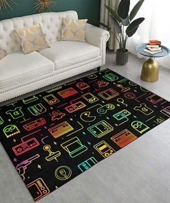 Gaming Rugs for Boy's Bedroom with Non-Slip Floor Mat and Gamer Design