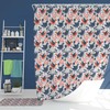 Garden Bird Shower Curtain | Blue Orange Bird Pattern | Home Bathroom Decor | Nature Theme | House Warming Gift