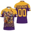 Gear Up Like a Pro with the Los Angeles Lakers Western Conference NBA Personalized Polo Shirt Featuring 3D T-Shirt