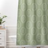 Geometric Boho Decor Green Shower Curtain, Nature Inspired Boho Style Bath Curtain, Perfect for Your Bathroom Decor