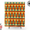 Geometric Mid Century Modern Shower Curtain - Modernist Mod Vintage Century Bathroom Decor