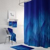 Geometric Rain Shower Curtain Mixed Blue, Optional Bath Mat and Towels | shower curtains decorative