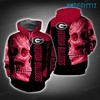Georgia Bulldogs Floral Skull All Over Print Hoodie