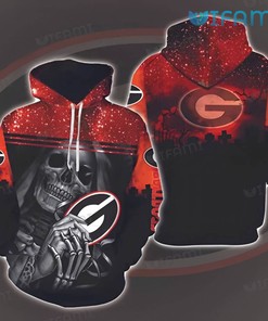 Georgia Bulldogs Smile Skull Death All Over Print 3D Hoodie