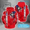 Georgia Bulldogs USA Flag Custom Name All Over Print 3D Hoodie