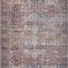 Georgia Collection Elki Machine Washable Area Rug - Oriental Persian Floral Faded Style